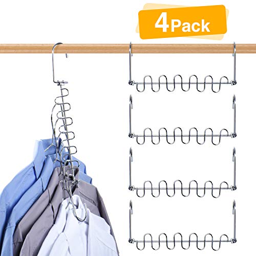 Product Cover HOUSE DAY Metal Magic Hangers Space Saving Clothes Hangers Organizer Smart Closet Space Saver Pack of 4
