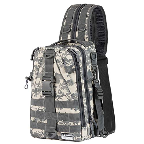 Product Cover Ghosthorn Fishing Tackle Backpack Storage Bag - Outdoor Shoulder Backpack - Fishing Gear Bag Standard Jungle Camouflage
