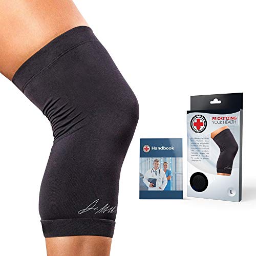 Product Cover Doctor Developed Copper Knee Brace & Knee Compression Sleeve & Doctor Written Handbook -Guaranteed Relief for Arthritis, Tendonitis, Injury Recovery, Knee Support, Running & Weightlifting (6XL)