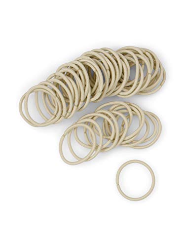 Product Cover Light Blonde Small Hair Elastics, 2mm Mini Color Match Hair Ties for Kids, Braids and Fine Hair - 48 Count