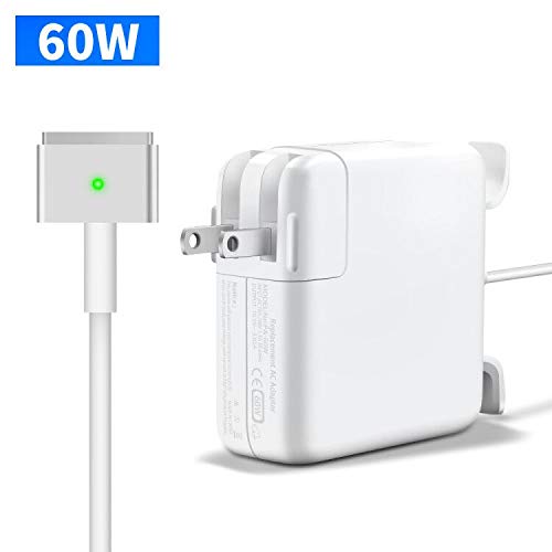 Product Cover Compatible 60W Replacement Mac-Book Pro Charger, T-Tip Magsafe 2 Replacement Power Adapter Compatible with Mac Book Pro & Mac Book Air 11-Inch / 13-Inch