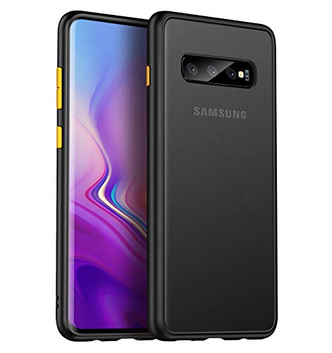 Product Cover MKOAWA Slim Fit for Galaxy S10 Plus Case 6.4 Inch, Translucent Matte Case with Soft Edges, Shockproof Protective Case Cover for Samsung Galaxy S10 Plus (2019) - Black