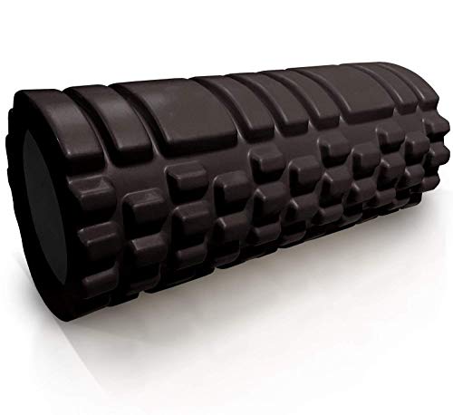 Product Cover House of Quirk Bumpy Foam Roller, Solid Core EVA Foam Roller with Grid/Bump Texture for Deep Tissue Massage and Self-Myofascial Release