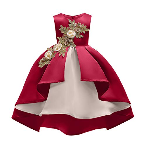 Product Cover NSSMWTTC 2-9T Flower Girl Dress Kids Wedding Pageant Formal Midi Dresses