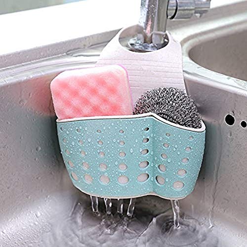 Product Cover ZORO INTERNATIONAL Plastic Kitchen Bathroom Sponge Soap Water Draining Hanging Holder Organizer for Faucet Sink Caddy (Random Colour, Standard Size)