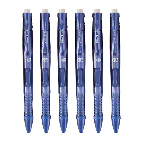 Product Cover Paper Mate Clear Point Color Lead Mechanical Pencils, 0.7mm, Blue, 6-Count