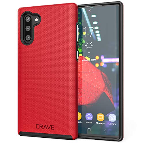 Product Cover Crave Note 10 Case, Crave Dual Guard Protection Series Case for Samsung Galaxy Note 10 - Red