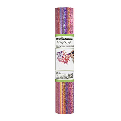 Product Cover TECKWRAP Holographic Glitter Mermaid Pink Chrome Vinyl 1ftx5ft