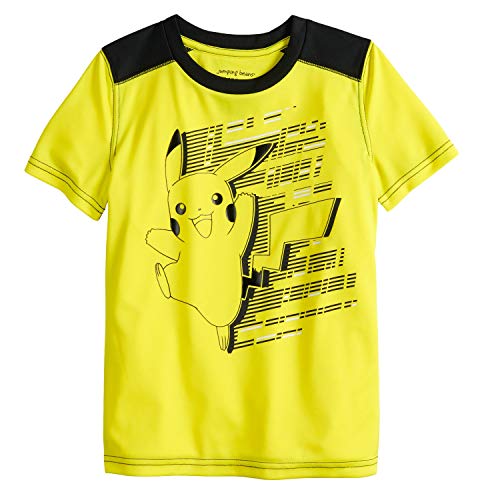 Product Cover Jumping Beans Boys 4-12 Pokemon Pika Stripe Active Graphic Tee