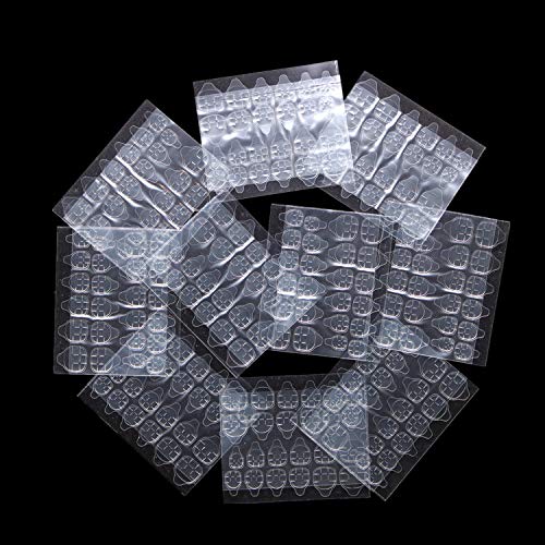 Product Cover Ivtor 10 Sheets Waterproof Breathable Jelly Double Sided Adhesive Tabs Nail Glue Sticker False Nail Tips