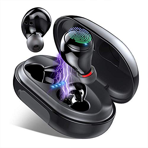 Product Cover Wireless Earbuds, IPX8 Waterproof Bluetooth 5.0 Headphones, 120H Playtime, 6D Stereo Sound in Ear Wireless Headphones with Mic, Smart Touch Control, 3500mAh Charging Case for iOS and Android