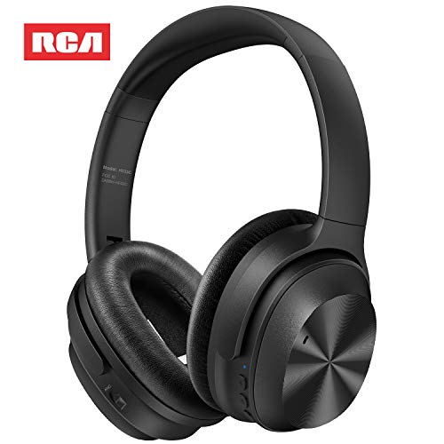 Product Cover Active Noise Canceling Headphones, RCA Bluetooth 5.0 Headphones Over Ear Wireless Headphones with Mic, Foldable Soft Protein Earpads, 25Hrs Playtime for Travel Work TV PC Cellphone