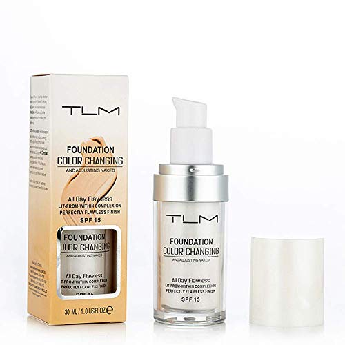 Product Cover TLM Flawless Colour Changing Warm Skin Tone Foundation, Makeup Base Nude Face Liquid Cover Concealer