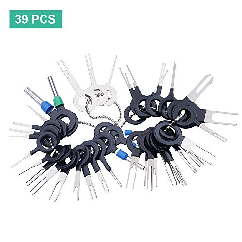 Product Cover Terminal Removal Tool Kit 39Pcs for Car Connector and Other Household Devices, Wire Connector Terminal Pin Extractors
