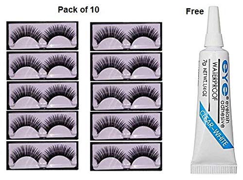 Product Cover Preyansh Beauty Makeup Natural Long False Eyelashes 10 Pairs, Free Eye Glue