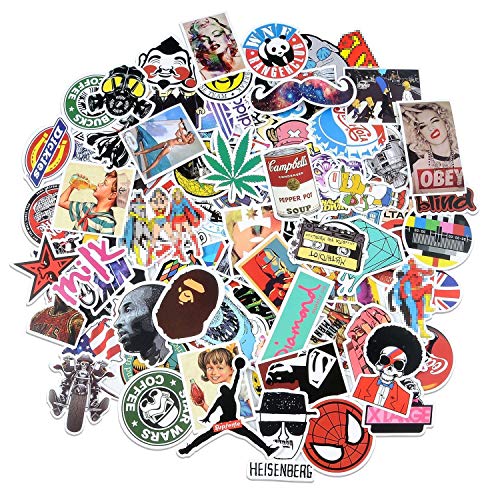 Product Cover Stickers, Breezypals Vinyl Laptop Stickers for Car Motorcycle Bicycle Luggage Graffiti Patches Skateboard Wall Decals (100 Pcs Random)