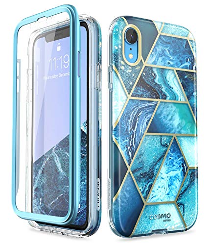 Product Cover i-Blason Cosmo Full-Body Bumper Case for iPhone XR 2018 Release, Ocean Blue, 6.1