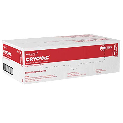 Product Cover Diversey 100961731 CRYOVAC Resealable Double Zipper 2-Gallon Storage Bags - Professional Pack (100 Count)