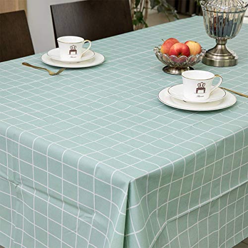 Product Cover Sedioso Heavy Duty Plastic Tablecloth,(6 Pack) 3 Times Thickness Oil-Proof/Waterproof Rectangle Plaid PEVA Tablecloth,54