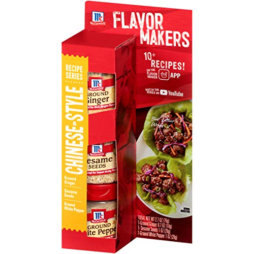Product Cover McCormick Chinese Series Flavor Makers - Set of Ginger, Sesame Seeds, and Ground White Pepper (3 Spices Included)