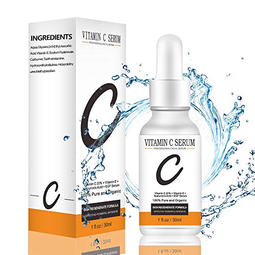 Product Cover Vanelc Vitamin C Serum for Face,Plus Super Serum 20% With Hyaluronic,Acid Anti Aging Anti-Wrinkle Facial Serum Intense Hydration + Moisture, Non-greasy, Paraben-free-Best Hyaluronic Acid