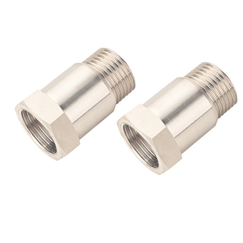 Product Cover DEWHEL Pair M18 X1.5 O2 Oxygen Sensor Mounting Bung Fitting Stainless Steel