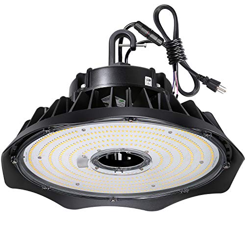Product Cover Hykolity 240W UFO LED High Bay Light Fixture, 31200lm 1-10V Dimmable 5000K 5' Cable with US Plug DLC Complied [400W/1000W MH/HPS Equiv.] Commercial Warehouse/Workshop/Wet Location Area Light