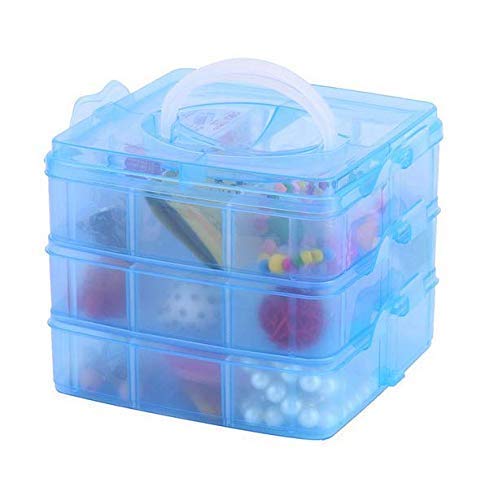 Product Cover PETRICE Multi Compartment Plastic Storage Box with 3 Removable Layers and 18 Dividers (Color May Vary)