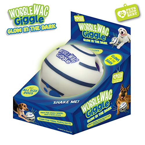 Product Cover Wobble Wag Giggle Glow in The Dark, Interactive Dog Toy, Fun Giggle Sounds When Rolled or Shaken, Pets Know Best, As Seen on TV
