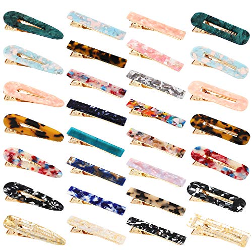 Product Cover Keopel 30pcs Resin Hair Clips Set, Acrylic Alligator Clips Hair Accessories Leopard Print Hair Barrettes for Women