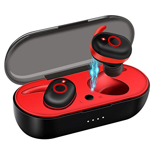 Product Cover Wireless Earbuds Bluetooth 5.0，Bluetooth Headphones with Mic Wireless Earphones for Running, Stereo Sound with Deep Bass for iPhone/Android