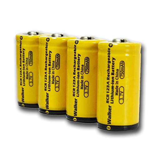 Product Cover Arlo Batteries Rechargeable Walker Power CR123A Lithium Batteries 3.7V 750mAh 4 Pack for Arlo Cameras VMC3030 VMK3200 VMS3330 3430 3530 and Flashlights System