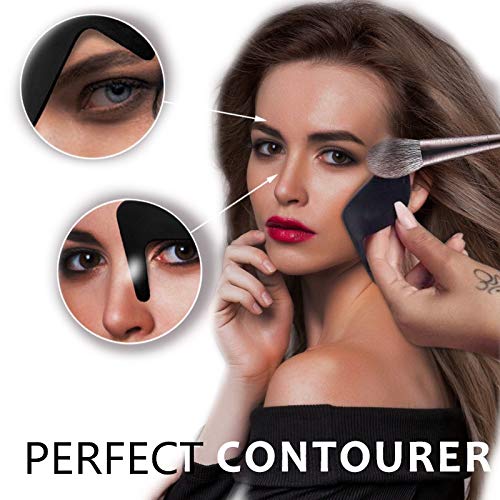 Product Cover JUMOWA DIY Face Makeup Tool, Contour Curve Eyeshadow Stencils Eyeliner Card Contourer Multi-Function Eyeliner Card Tool Shadow Guide Template Tool for Cheek Bone Nose Jaw Makeup Helper