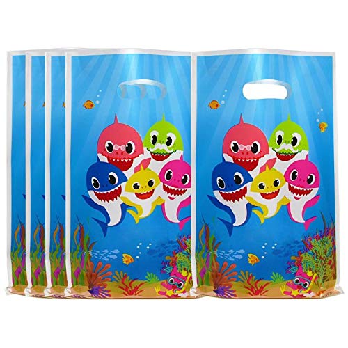 Product Cover 40 Pcs Cute Shark Party Favor Bags for Baby Shower, Shark Themed Party, Birthday Gifts