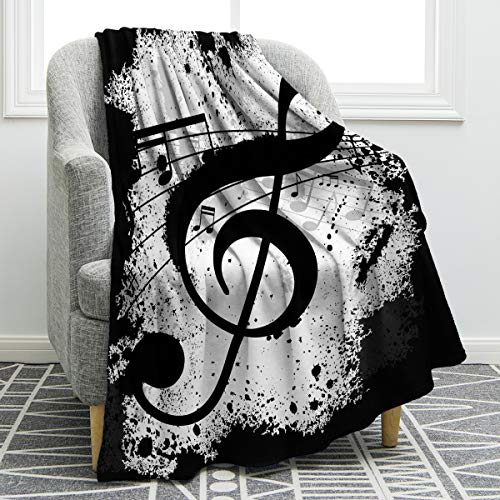 Product Cover Jekeno Music Note Blanket Soft Comfortable Blanket for Sofa Chair Bed Office 50