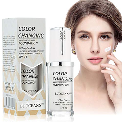 Product Cover Liquid Foundation Cream, Concealer Cover Cream, BB Cream, Flawless Colour Changing Foundation Makeup Base Nude Face Liquid Cover Concealer, Universal for ALL Skin Types, SPF 15 Shell, 1.41 Fl Oz
