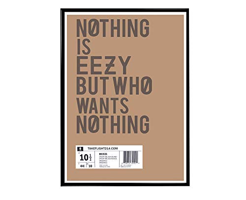 Product Cover Rob'sTees Nothing is Eazy Sneaker Poster, Hype Poster, Kicks Poster, Pop Culture Sneaker Art Wall Decor Streetwear Art Posters (Frame NOT Included) (12x18)