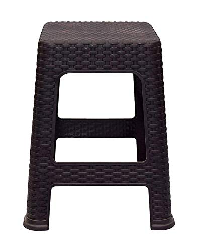 Product Cover Hevea National Plastic Durable Stool for Home & Garden (Brown Color)
