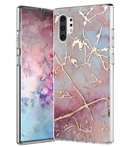 Product Cover SPEVERT Galaxy Note 10+ Plus Case,Marble Pattern Hybrid Hard Back Soft TPU Raised Edge Ultra-Thin Shock Absorption Slim Case Compatible Samsung Galaxy Note 10 Plus/Note 10+ 6.8 inches - Colorful