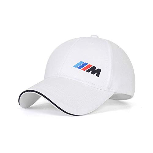 Product Cover Wall Stickz BearFire Logo Embroidered White Color Adjustable Baseball Caps for Men and Women Hat Travel Cap Racing Motor Hat (fit BMW-m)