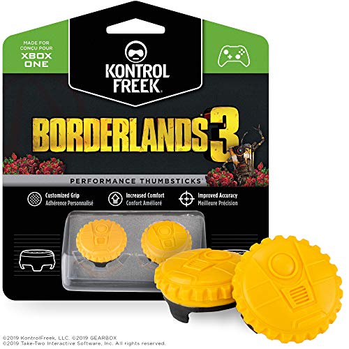 Product Cover KontrolFreek Borderlands® 3 Claptrap Performance Thumbsticks for Xbox One | 2 Mid-Rise Convex Thumbsticks | Yellow