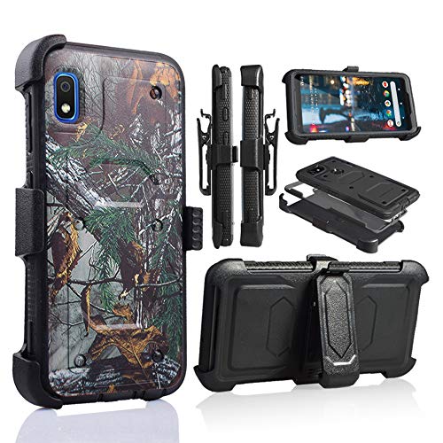 Product Cover A10E Case, for Samsung Galaxy A10E Full Body Armor Rugged Holster Defender Hybrid Tough Case with 360 Swivel Belt Clip Kickstand & Built in Screen Protector (Hunter Camo)