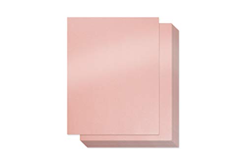 Product Cover Pink Shimmer Paper - 100-Pack Metallic Paper, 80 lb Text, Double Sided, Printer Friendly - Perfect for Weddings, Birthdays, Craft Use, Letter Size Sheets, 8.5 x 11 Inches