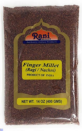 Product Cover Rani Ragi Finger Millet (Eleusine Coracana) Whole Ancient Grain Seeds 400g (14oz) ~ All Natural | Gluten Free Ingredients | NON-GMO | Vegan | Indian Origin | Nachni / Ragula / Nagli / Keppai
