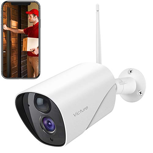 Product Cover Victure 1080P Outdoor Security Camera IP65 Weatherproof Home Surveillance IP CCTV Camera 2.4G WiFi with Smart PIR Motion Detection/Night Vision/Two Way Audio Compatible with iOS & Android Systerm