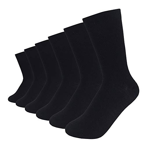 Product Cover Women's Black Merino Wool Socks,Lixia Thin Warm Crew Dress Socks 2/4/6 Pairs Pack