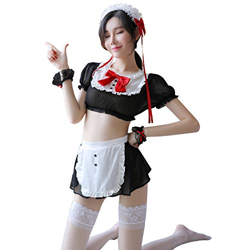 Product Cover Sexy Maid Costume Bras for Women Sexy Cosplay Outfits Panties Sets for Women Lovely