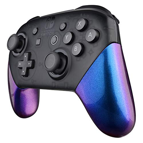 Product Cover eXtremeRate Chameleon Replacement Handle Grips for Nintendo Switch Pro Controller, Purple Blue DIY Hand Grip Shell for Nintendo Switch Pro - Controller NOT Included