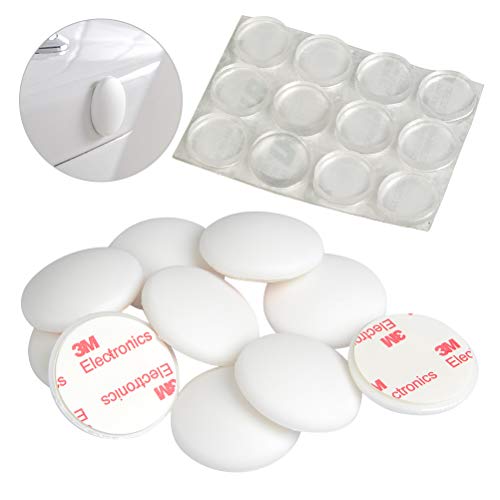 Product Cover TIMESETL 22PCS Wall Door Stopper Bumpers Kit, Clear Rubber Door Bumper Buffer Pads Wall Protectors Door Handle Guard Stopper Bumper, Silicone Self Adhesive Door Stopper