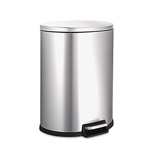 Product Cover NINESTARS AMZ-SOT-50-3 Step-on Trashcan, 13 Gal, STAINLESS STEEL